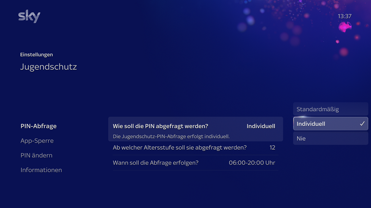 sky_stream_einstellungen_jugendschutz_PIN_abfrage_detail_wie_individuell