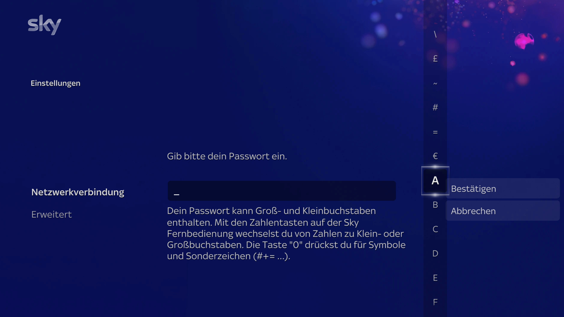 sky_stream_einstellungen_netzwerk_mit_wlan_verbinden_passwort