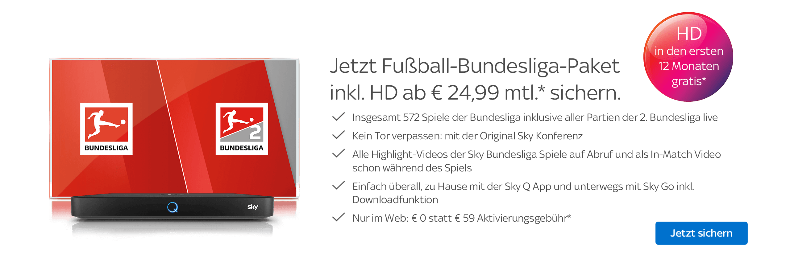 Bundesliga Im TV: Fußball Live Und In HD Bei Sky